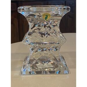Waterford Crystal Ireland BAMBOO Collection 5 1/2" Pillar Candleholder Stamped